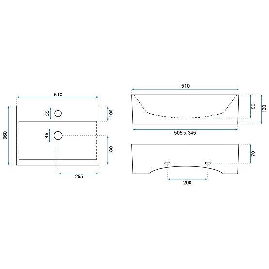 Lavabo mural/meuble Rea Bonita