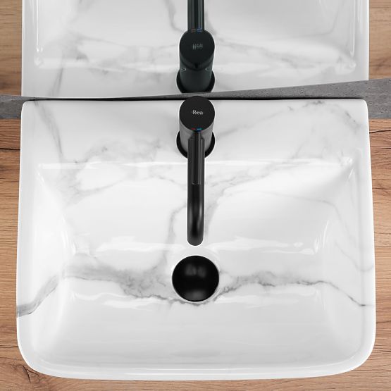 Lavabo mural sur plan Rea Altea Cloudy