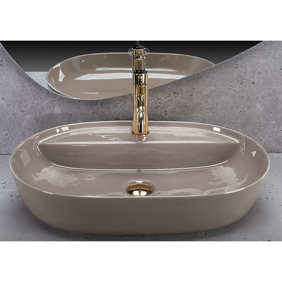 Lavabo REA Aura 61 Beige Brillant
