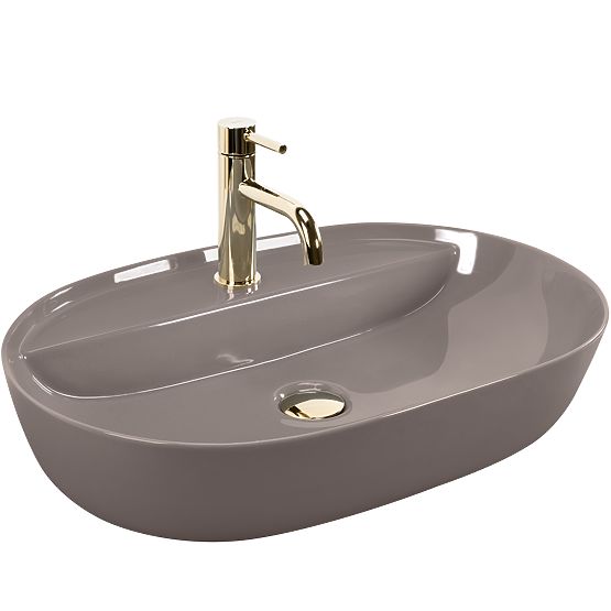 Lavabo REA Aura 61 Beige Brillant