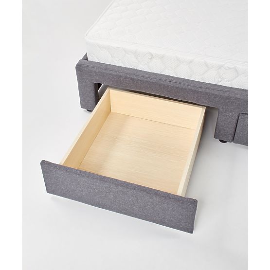 Lit BETINA 160 avec tiroirs gris (4p=1ks)