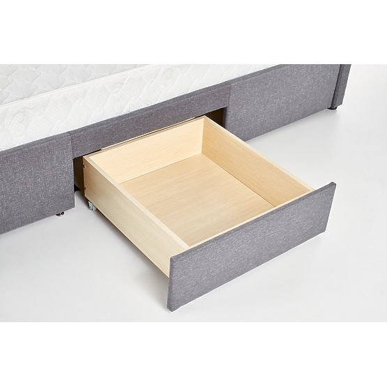 Lit BETINA 160 avec tiroirs gris (4p=1ks)