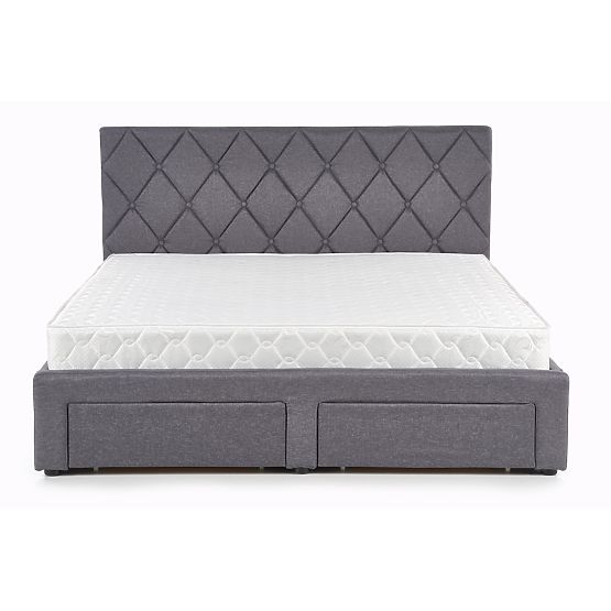 Lit BETINA 160 avec tiroirs gris (4p=1ks)