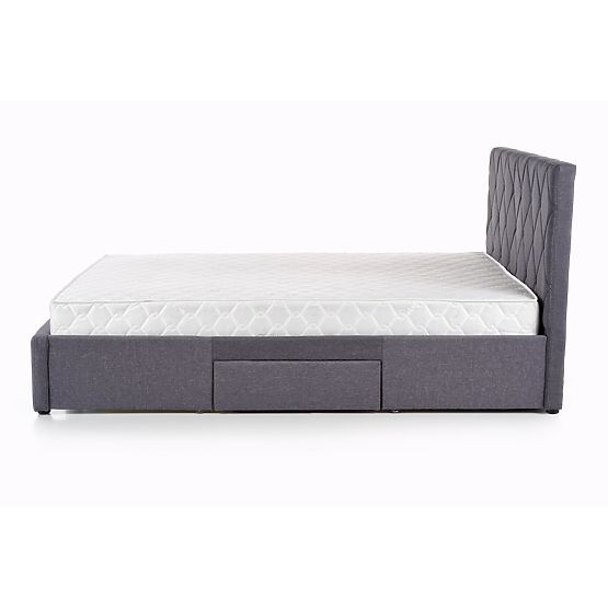 Lit BETINA 160 avec tiroirs gris (4p=1ks)