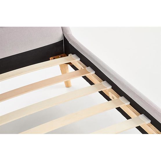 Lit capitonné ELANDA 160X200 cm - gris clair