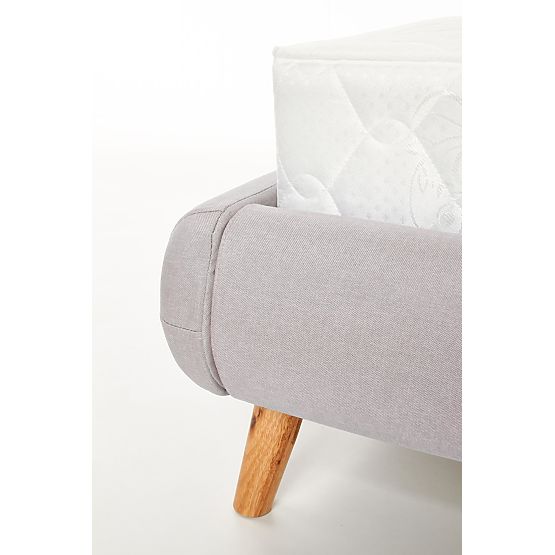 Lit capitonné ELANDA 160X200 cm - gris clair