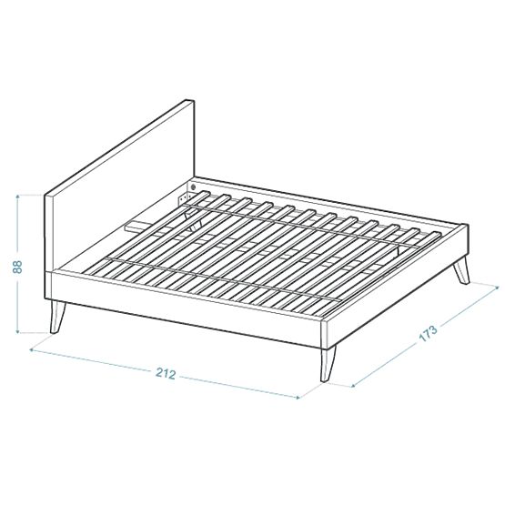 Lit capitonné HEAVEN 160 x 200 cm - Rose poudré