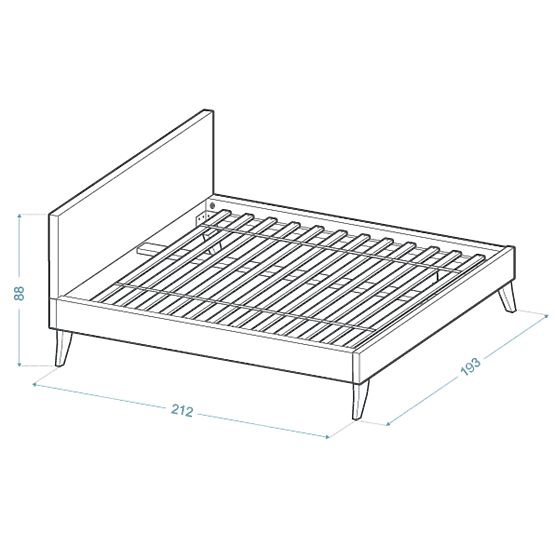 Lit capitonné HEAVEN 180 x 200 cm - Crème