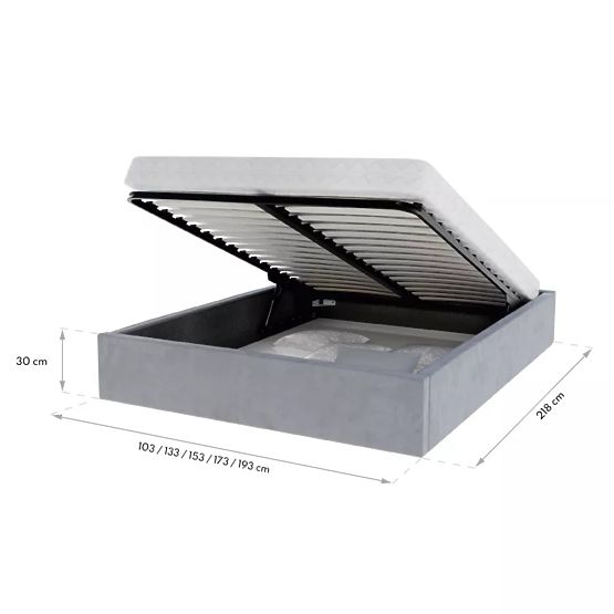 Lit capitonné ORLANDO 120 x 200 cm - Crème