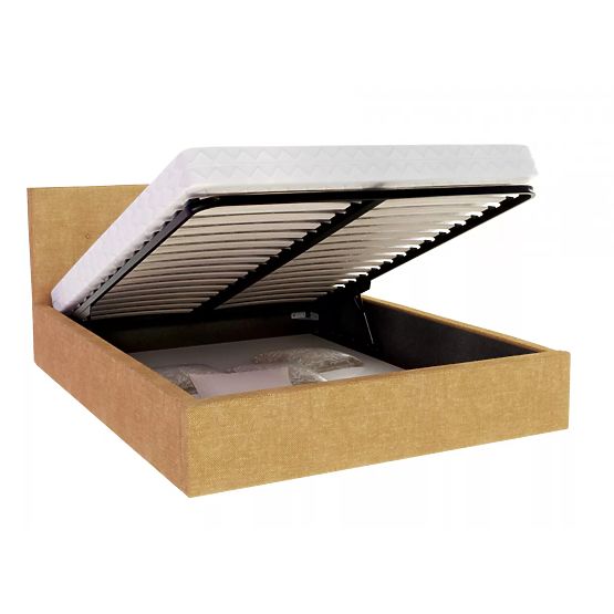 Lit capitonné TULSA 120 x 200 cm - Jaune