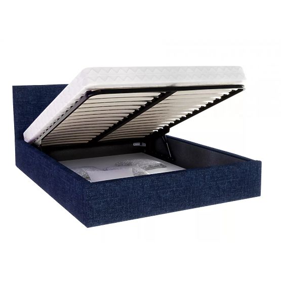 Lit capitonné TULSA 180 x 200 cm - Bleu foncé