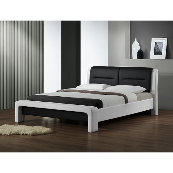 Lit CASSANDRA 120 cm blanc-noir (3p=1ks)