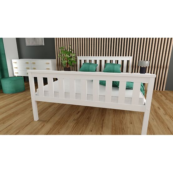 Lit en bois Aga 200 x 90 cm - blanc