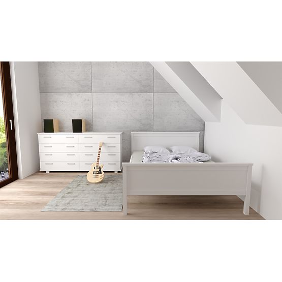 Lit en bois Ikar 200 x 90 cm - blanc