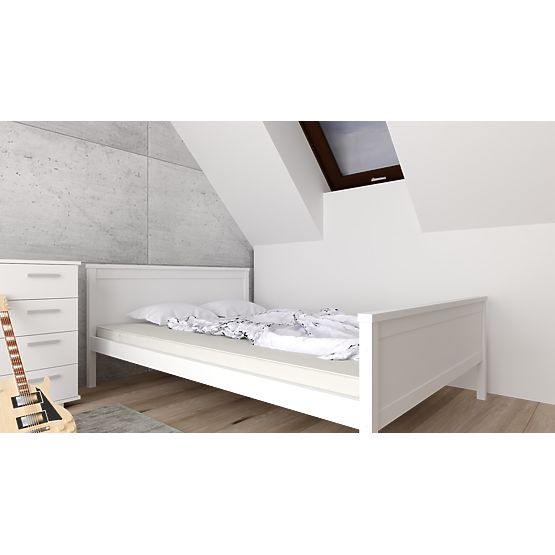 Lit en bois Ikar 200 x 90 cm - blanc