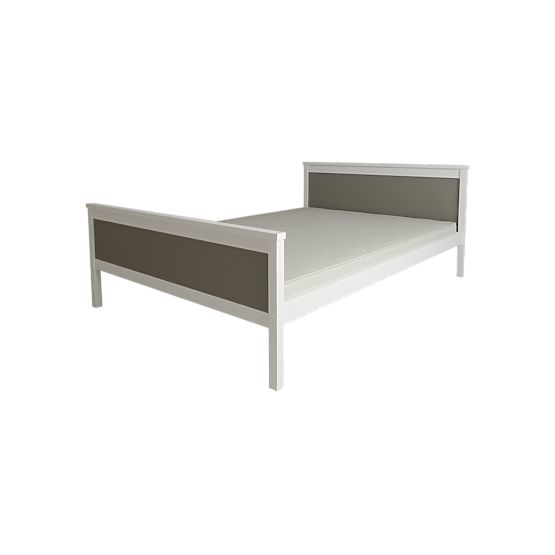Lit en bois Ikar 200 x 90 cm - gris et blanc