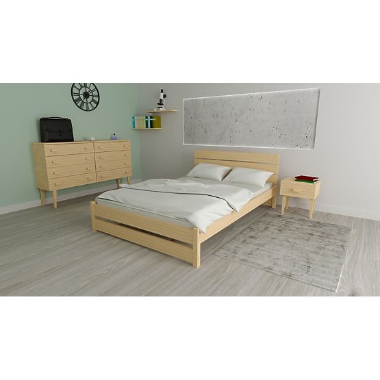 Lit en bois Max 200 x 120 cm - pin