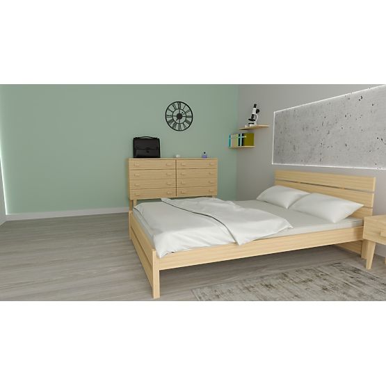 Lit en bois Max 200 x 120 cm - pin