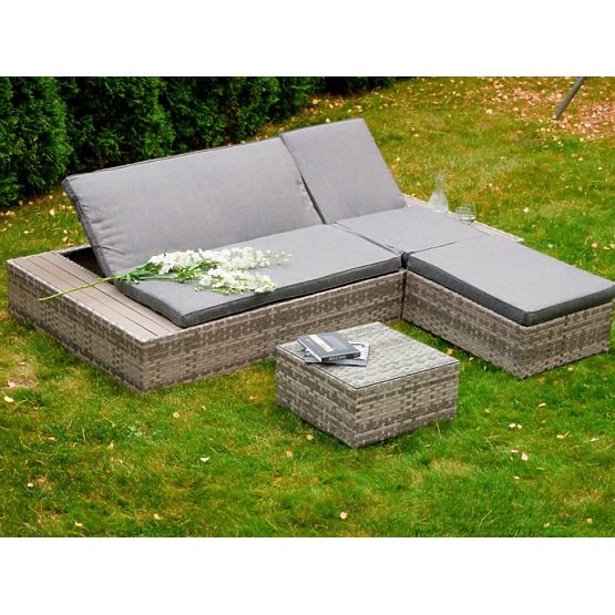 Lit multifonctionnel en résine tressée DIABOLICO