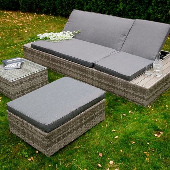 Lit multifonctionnel en résine tressée DIABOLICO