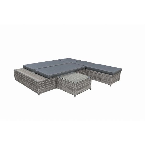 Lit multifonctionnel en résine tressée DIABOLICO