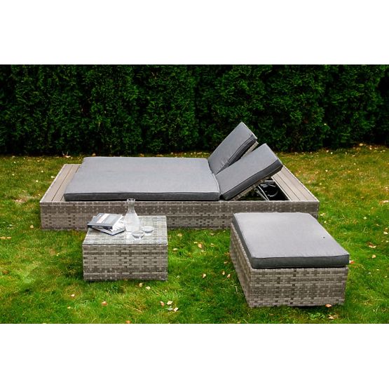 Lit multifonctionnel en résine tressée DIABOLICO