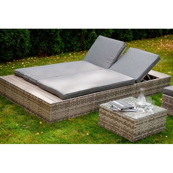 Lit multifonctionnel en résine tressée DIABOLICO