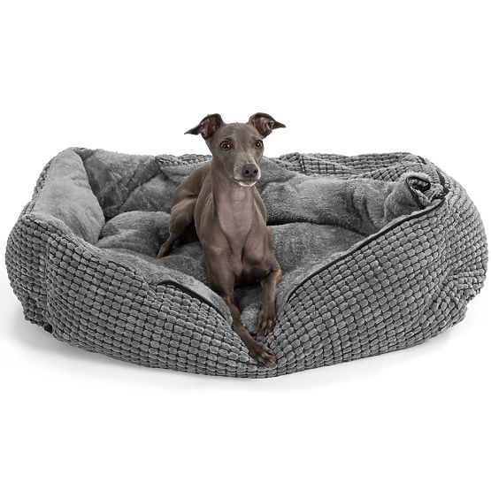 Lit pour animaux avec couverture M - gris