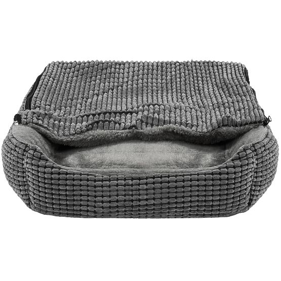 Lit pour animaux avec couverture M - gris