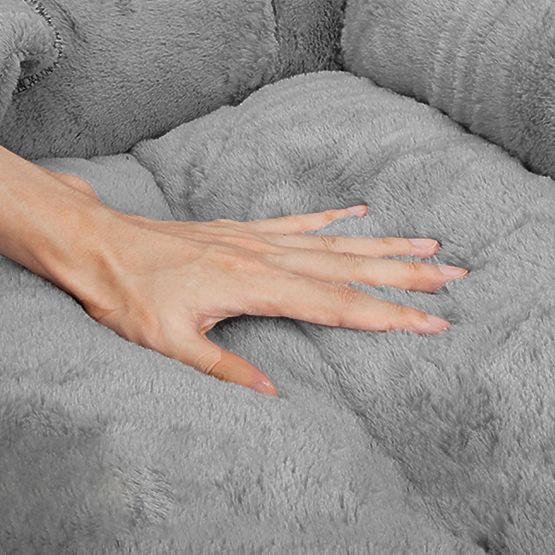 Lit pour animaux avec couverture S - gris