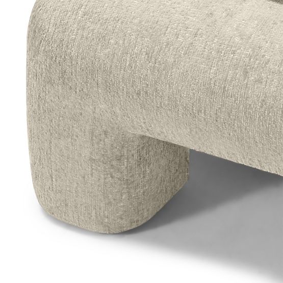 Lit rembourré Rolly 160x200 cm, avec sommier, arrondi, gris clair