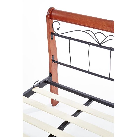 Lit Veronica 90 cm cerisier antique/noir