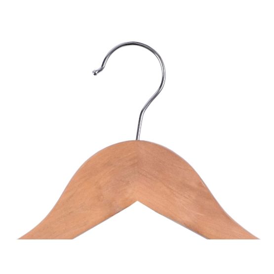 Lot de 10 cintres en bois RONDO marron clair