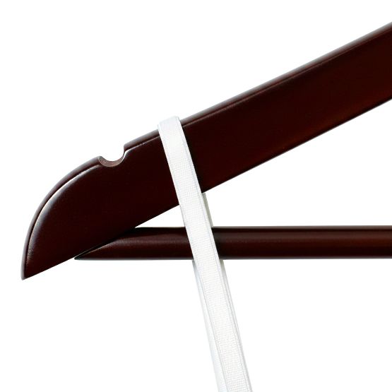 Lot de 10 cintres en bois RONDO marron foncé