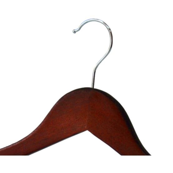 Lot de 10 cintres en bois RONDO marron foncé