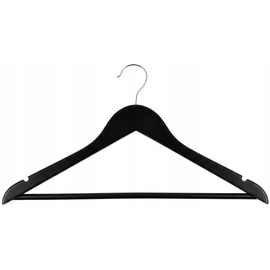 Lot de 10 cintres en bois RONDO noir