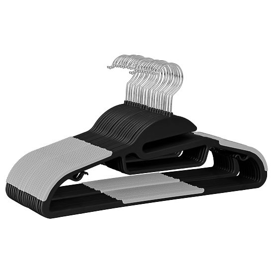 Lot de 10 cintres Flexi noir et gris