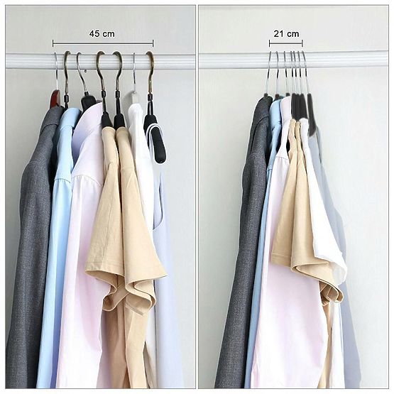 Lot de 10 cintres Flexi noir et gris