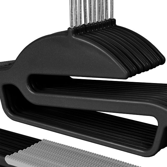 Lot de 10 cintres Flexi noir et gris