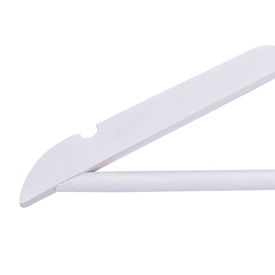 Lot de 5 cintres en bois RONDO blanc