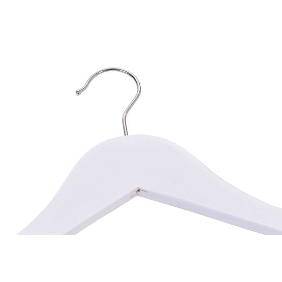 Lot de 5 cintres en bois RONDO blanc