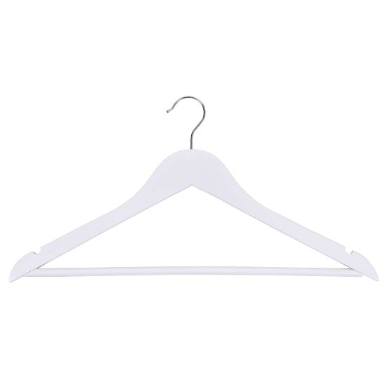 Lot de 5 cintres en bois RONDO blanc
