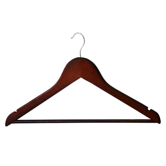 Lot de 5 cintres en bois RONDO marron foncé
