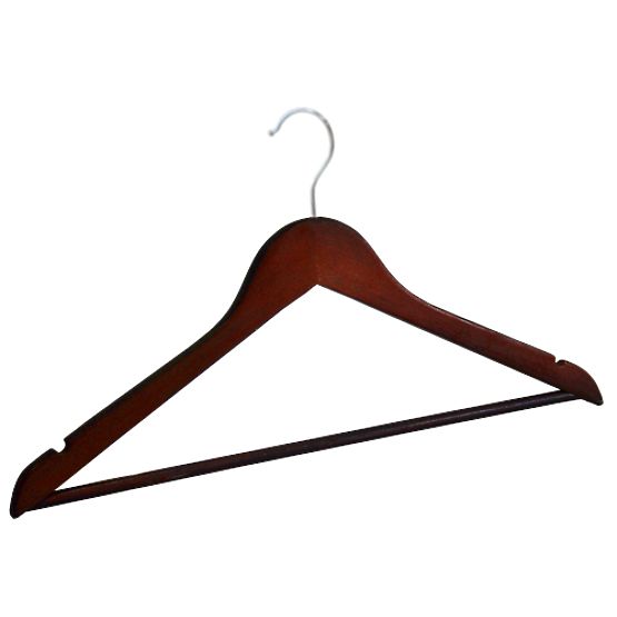 Lot de 5 cintres en bois RONDO marron foncé