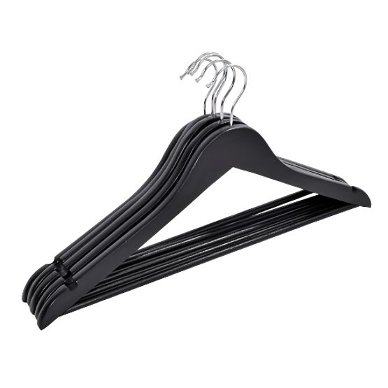 Lot de 5 cintres en bois RONDO noir