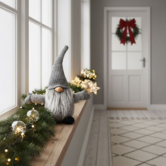 Lutin de Noël 35 cm YX045 GRIS