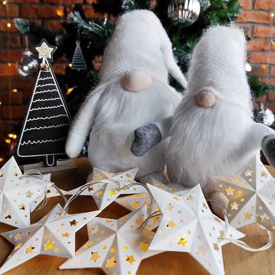 Lutin de Noël YX068 50cm Blanc