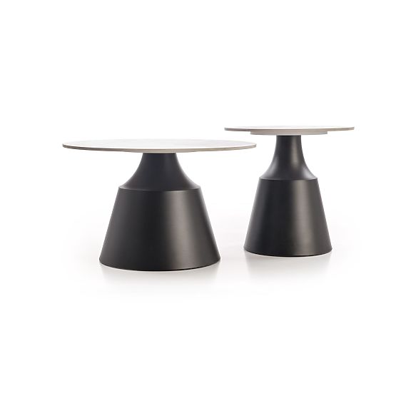 MAGNETA ensemble de 2 bancs, marbre blanc / noir (2p=1ks)