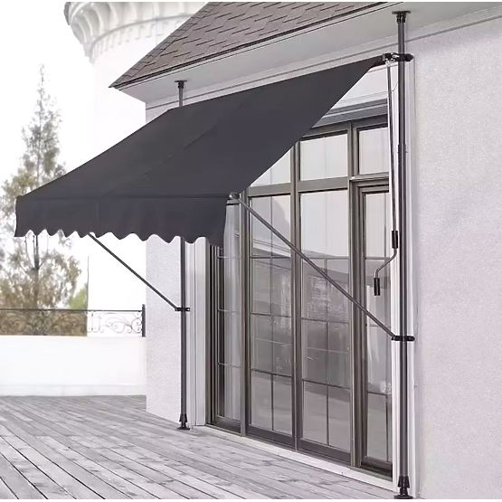 Marquise de balcon avec hauteur réglable, imperméable avec manivelle manuelle
