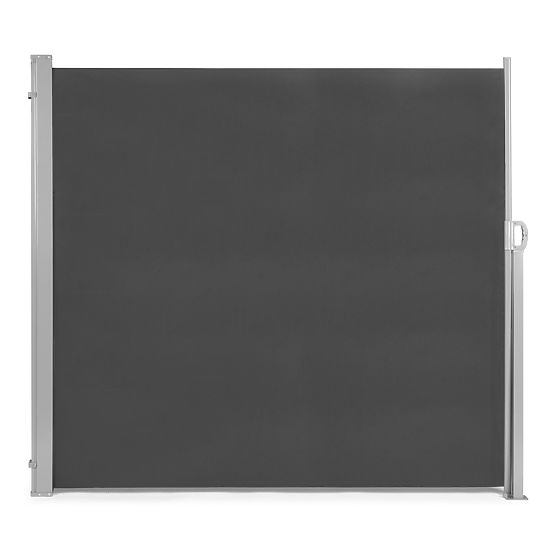 Marquise pliante 300x180 cm avec store latéral pour jardin et terrasse anthracite